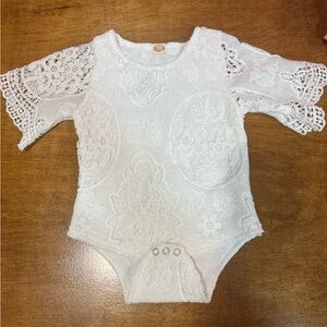 White Lace Kids One Piece